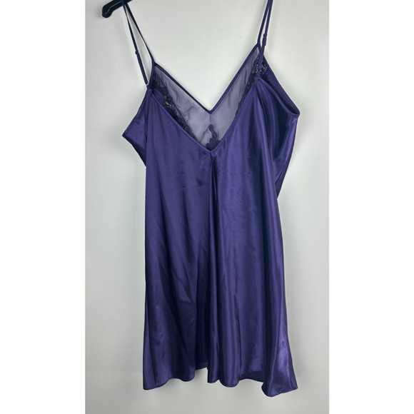 Cacique Satin Sleep Slip Dress Lingerie Chemise Purple Nighty Plus Size 18/20 - Picture 10 of 16